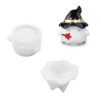 Ghost Gypsum Silicone Mold Epoxy Resin Candlestick Silicone DIY Christmas Tree DIY Mold  Storage Ghost Set white