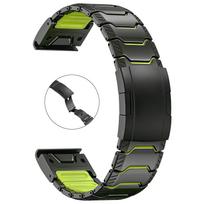22/26mm Silikoniniai + Titano Dirželiai QuickFit Juosta skirta Garmin Fenix 8 47/51mm E 7 7X Pro Dirželiai skirta Descent Mk3i Quatix 8 Apyrankė QuickFit 26mm black