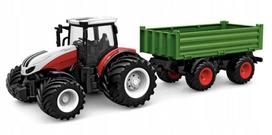 Remote Controlled Tractor With Trailer Rc 6645K Rubber Wheels Light