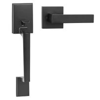 Priekinių durų rankena VEVOR DT1103-PS-BLK, be spynos, 16 × 10,5 × 32 cm