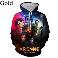 Populiarūs Anime Arcane League Jinx Spaudos Džemperiai 3D Vyriški/Moteriški Sportiniai Kostiumai Džemperiai Vaikams Puloveriai Mada Oversized Vyriški Drabužiai 2XL gray
