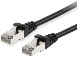 Equip Patch cable Cat6 S/FTP 2xRJ45 0.25m black LSZH poly bag