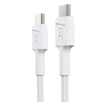 GREEN CELL USB-C to USB-C Cable 0.3m 60W Quick Charge 3.0, White
