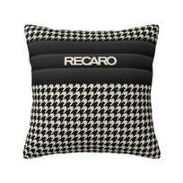 Recaro Houndstooth Logotipas Kvadratinė Pagalvės užvalkalas Pagalvės užvalkalas Pagalvės dėklas Mesti pagalvės užvalkalas Namams, Sofai, Svetainei 22x22Inch