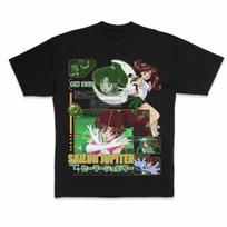 Jūreivė Mėnulis Jūreivė Venera (Minako Aino) Vintažiniai 90-ųjų nelegalaus leidimo anime grafikos didelio dydžio marškinėliai, Retro magiškos mergaitės gatvės stiliaus marškinėliai, Unisex kasdienis viršutinis drabužis L pilka