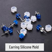 Epoxy Resin Mold for Star, Moon, Snowflake, and Flower Pendants Snowflake Earring Mold black