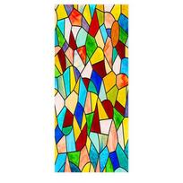 Vitražo langų plėvelė nepermatoma matinė Privatumo apsauga Daugkartinio naudojimo nuimama namų dekoro bažnyčios lango danga 50cm x 120cm blue