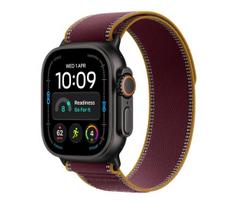APPLE Smartwatch Watch Ultra 4 GPS + Cellular 49mm Black Titanium Case with Burgundy Trail Loop - S/M