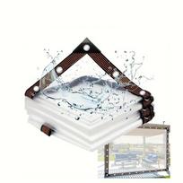 1PCS Transparent Thickened Tarpaulin Outdoor Household Dust-proof Cloth Sealing Windows Blocking Wind and Rain Insulating Greenhouse Plastic Film 1m * 2m skaidri