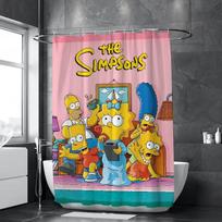 Po01 Dušo užuolaidos Vonios aksesuarams Simpsones Vandeniui atspari dušo užuolaida Vonios kambariai Namų audinio uždanga Nepermatoma Pr W110H175(CM)-1 Pcs
