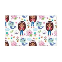 Cute Gabbys Dollhouse Cartoon Soft Face Towel Quick Dry Pool Bath Cotton Towels Absorbent Quick W30*H60(CM) white