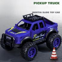 Children's Simulation Cool Buggy Toy Model Creative Realistic Inertia Buggy Pickup Truck Car Toys Pull Back Car Boy Toy Gifts violetinė