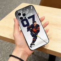 Ice Hockey C-Connor McDavid  Phone Case For iPhone 17,16,15,14,13,12,11 Plus,Pro Max,XS,Soft Silicone Black Cover iPhone15plus