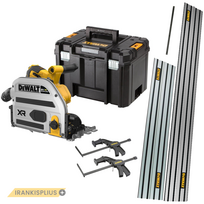 DCS525NT DeWALT 18V įleidžiamas diskinis pjūklas 165 mm + liniuočių rinkinys