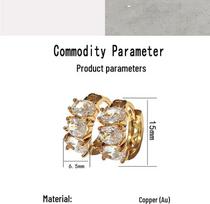 European Chic Zircon Circle Ear Cuff: High-End, Fashionable, Light Luxury Temperament Earrings auksas