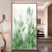Privatumo lango plėvelė Lapai Dekoratyvinė statinė lipni lango plėvelė Stiklinis lango lipdukas namų dekoravimui 25 (as the picture,50x160cm WxH)