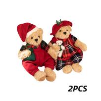 Cute Christmas Teddy Bear Plush Green Great For Kids Ages 7-14! 40cm/15.7 in raudona