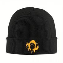 Metal Gear Solid FOX Hat Autumn Winter Skullies Beanies New MGS Caps Unisex Acrylic Knitted Hat black