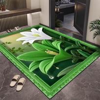 3D Gėlių Spausdinimo Sugerianti Vonios Grindų Kilimėlis su Neslystančia Minkšta Tekstūra 50*80cm