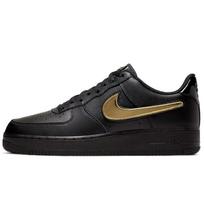 Nike Air Force 1 Black Metallic Gold Removable Swoosh Pack CT2252-001 46 black
