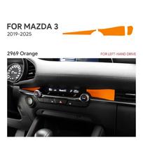 Premium Suede Instrument Air Outlet Panel Sticker For Mazda 3 BP 2019 2020 2021 2022 2023 2024 2025 Mazda3 Axela LHD RHD lfpaz09 black