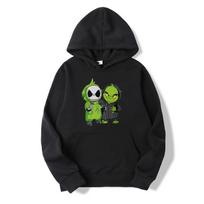 Cozy And Stylish Grinch Jack Skeleton Stich Hoodie For Christmas Celebration Black-Grinch And Jack,2XL black