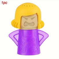 Angry Mama Oven Steam Microwave Cleaner Easily Remover Oil Dirt Fridge Deodorizer For Kitchen Cleaning Tool Useful Household purple