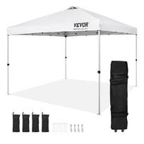 VEVOR Pop Up Canopy Party Tent 304.8 x 304.8 cm with Portable Bag for Camping White