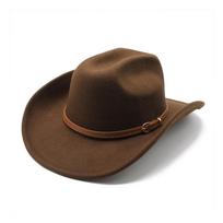 Cowboy Hat Wool Felt Large Brim Sun Protective For Summer Fashion Lovers ruda