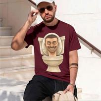 Skibidi Toilet Shirt Viral Tee D T Shirt Grh T Shirts Funny Outors High Quty Shortsv 2026 New Model Unisexs Shortsleeve Crewneck 2XL brown