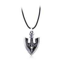 Anime JOJOS BIZARRE ADVENTURE Keychains Kujo Jotaro Arrow Metal Pendant Chain Choker Necklaces Charm Jewelry Gift Necklace 1 black