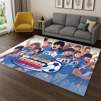 Anime Captain Tsubasa Futbolo Animacinis Kilimas Kilimėlis Miegamojo Svetainės Sofos Durų Kilimėlis Namų Dekoras, Vaikų Žaidimų Zonos Kilimėlis Neslystantis Dovana 100cm x 150cm