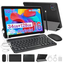 Android 16 Tablet, 10.1 Inch,34GB+128GB, Octa Core A523,  Keyboard Mouse Stylus Set tablet+keyboard