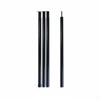 Adjustable Tent Support Pole Foldable Iron Tarp Poles for Camping Canopy Awning 2M 0.4MM black
