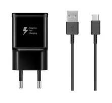 SAMSUNG EP-TA200EBE travel charger | 15W | USB-C | with USB-C to USB-C cable included | black (OEM)