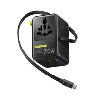 Baseus EnerCore CG11 travel charger | 70W | USB-C, USB-A | with USB-C cable included | black