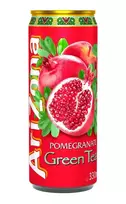 AriZona Green iced tea with pomegranate flavor and sweeteners, 0.33l, can