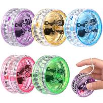 2Pcs Light up YoYo Ball LED Responsive Ball for Kids Birthday Classroom Bag Fillers Carnival Prizes Beginner String Trick Ball 2PCS Random Color blue