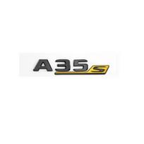 3D raudonas ir juodas ABS S raidės A35S A45S emblemos lipdukas tinka Mercedes-Benz A45S AMG W176 W177 automobilių reikmenims. gray