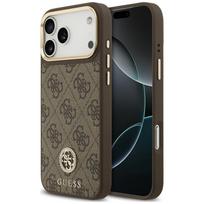 GUESS 4G Strass Logo MagSafe Case for iPhone 18 Pro Max / 17 Pro Max brown