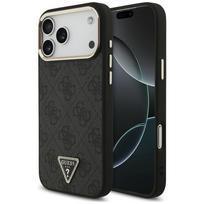 GUESS 4G Triangle Logo MagSafe Case for iPhone 18 Pro Max / 17 Pro Max black gold