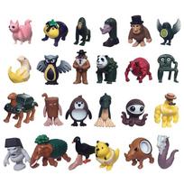A 24Pcs Italian Brainrot Tung Tung Sahur Figures Doll Tralalero Tralala Bombardino Crocodilo Shimpanzini Bananini Model Toy Gift black