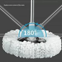 Spin Mop Rotating Floor Mop with Adjustable Stainless Steel Handle Multi-Purpose for Tile Wood Vinyl Floor Cleaning one size gray