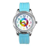 Educational Watch for Colorful Kids Time Management Skills Improvement Educational Watch [AiO JAPAN] Children, Watch, Watch, (Light Blue) gray