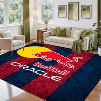 Red Bull Racing Design Crystal Velvet Rug Soft Decorative Mat for Bedroom Entrance 80cmx120cm