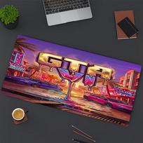 Grand Theft Auto VI spausdintas pelės kilimėlis, klaviatūros kilimėlis nešiojamam kompiuteriui, PC kilimėlis biurui, namams, stalo dekoracija, puiki gimtadienio dovana žaidėjams 30cmx60cm purple