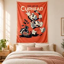 Cuphead Tapestry highquality for decorating living room bedroom dorm walls ideal as bedroom wallart orholiday gift 130cmx150cm red