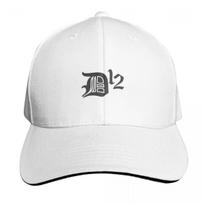 D12 Band Eminem Baseball Cap Adjustable Buckle Closure Moisture Wicking Quick Dry Curved Brim Classic Fit white