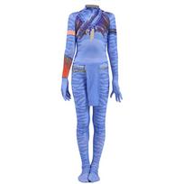 Avatar 2 Cosplay Costume Movie Jake Sully Neytiri Bodysuit Suit Zentai Jumpsuits Halloween Party Costume For Women Men Girls Kid S 150cm gray