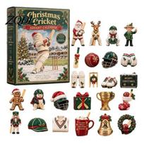 Christmas Surprise Gift Set Cricket Advent Calendar, 24 Day Countdown Decoration for Kids Holiday Home Festive Decorations Parties Decor, Tabletop A beige